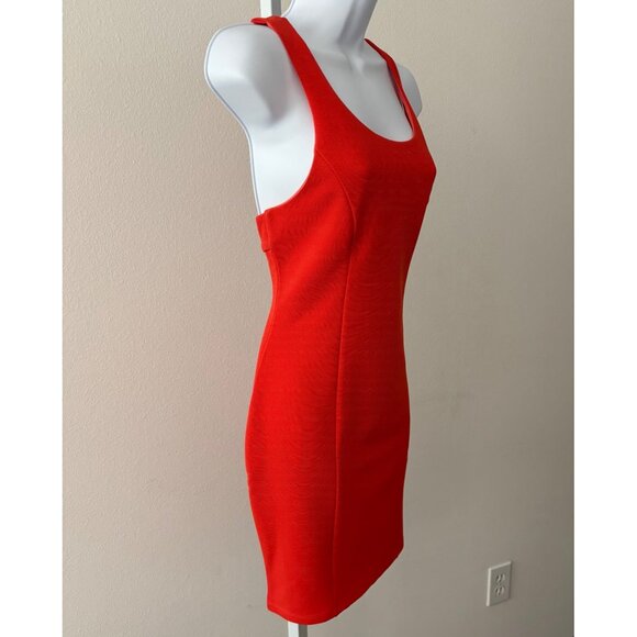 Ladakh Dress Medium Orange Cut Out Back BodyCon Romantic Fairy Grunge Coquette - Picture 11 of 14